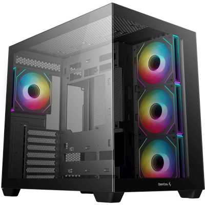 Компьютерный корпус Deepcool CG530 4F черный без БП ATX 2x120мм 2x140мм 2xUSB 2.0 1xUSB 3.0 audio bott PSU