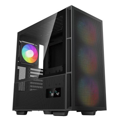 Корпус DEEPCOOL R-CH560-BKAPE4D-G-1 Midi-Tower, TG, 3x140mm ARGB, 1x120mm ARGB, 1xUSB-A 3.0, 1xUSB 3.2 Type-C, E-ATX, ATX, mATX, mITX Black