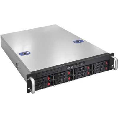 Серверный корпус ExeGate Pro EX293177RUS 2U550-HS08 RM 19", высота 2U, глубина 550, БП 1U-1000ADS, 8xHotSwap, USB