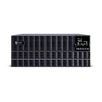 Источник бесперебойного питания UPS Сайбер Электро ЭКСПЕРТ-II-6000Р Онлайн, Стойка/Напольный 6000ВА/6000Вт. USB/RS-232/SNMP Slot/EPO/Relay/ByPass (4 IEC С13);(4) C19; Клеммная колодка (1) (12В/7А·ч. х 16) 4U