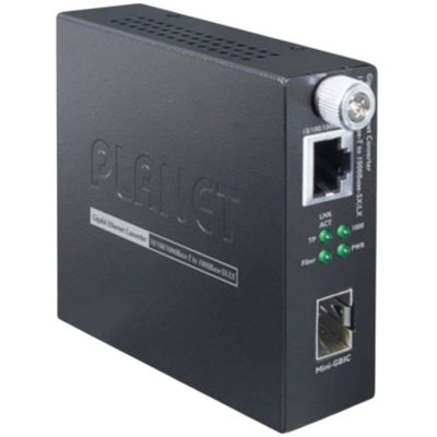медиа конвертер 10 100 1000Base-T to Mini-GBIC Smart Gigabit Converter PLANET GST-805A