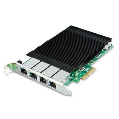 Сетевой адаптер PLANET 4-Port 10/100/1000T 802.3at PoE+ PCI Express Server Adapter (120W PoE budget, PCIe x4, -10 to 60 C, Intel Ethernet Controller)
