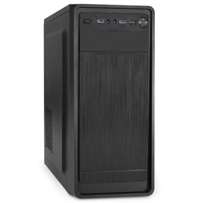 Компьютерный корпус Miditower ExeGate XP-332UC-XP500 (ATX, XP500 с вент. 12см, 2хUSB 3.0/1хTypeC, аудио, черный)