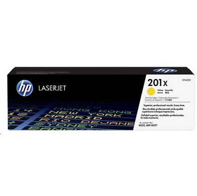 Картридж лазерный HP 201X CF402X желтый (2300стр.) для HP CLJ Pro M252/M277