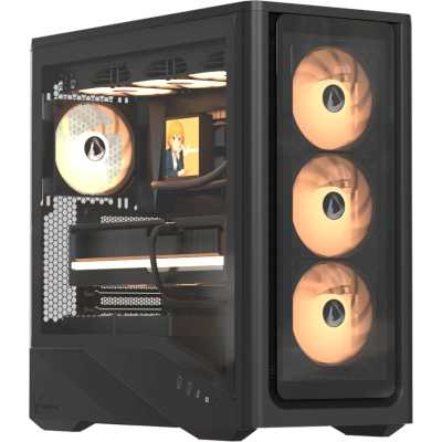Компьютерный корпус Aerocool \ Formula V Line Air Power G9 DUO PA Black, ATX, TYPE-C*1, USB3.0*2, MESH/GLASS FRONT PANEL, FRONT 3x PERFORMANCE ARGB, REAR 1x PERFORMANCE ARGB