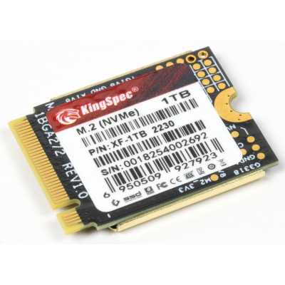 Накопитель SSD Kingspec SSD XF-1TB 2230, 1024GB, M.2(22x30mm), NVMe, PCIe 4.0 x4, R/W 5000/4400MB/s, IOPs н.д./н.д., TBW 1200, DWPD 1.07 (3 года)