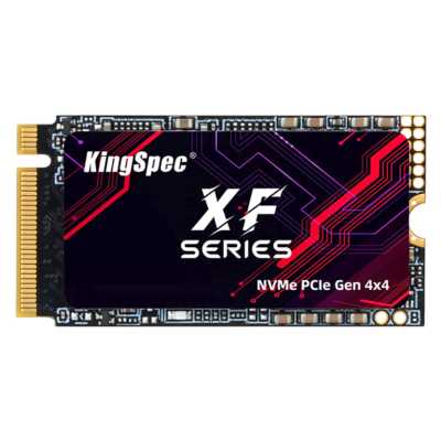 Твердотельный накопитель/ Kingspec SSD XF-1TB 2242, 1024GB, M.2(22x42mm), NVMe, PCIe 4.0 x4, R/W 4900/4600MB/s, IOPs н.д./н.д., TBW 1200, DWPD 1.07 (3 года)
