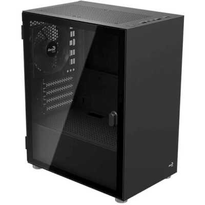 Компьютерный корпус Aerocool/Formula CS-111-G-BK-v1 (mATX, 0.5мм, стекло, USB 3.0 x1, USB 2.0 x2, 1x 12cm Black Fan)