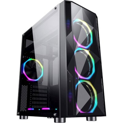 Компьютерный корпус Aerocool/Formula F-3401 (V1) черный без БП ATX 3x120мм 2xUSB 2.0 1xUSB 3.0 audio bott PSU