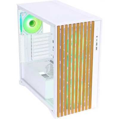 Корпус Formula V Line TimberLine T0 White, ATX, wood+plastic front, TYPE-C*1, USB3.0*2, FRONT 3x120мм FRGB, REAR 1x120мм FRGB