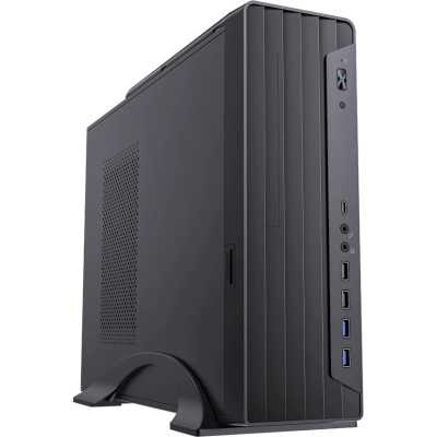 Корпус Foxline FL-418-SFX400-U32C, Slim-Desktop, чёрный