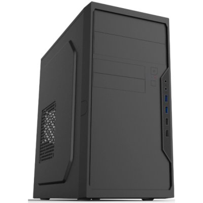Корпус Foxline FL-733R-450W, Mini-Tower, чёрный, БП 450 Вт