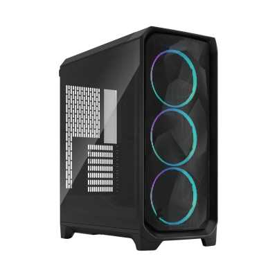 Корпус ПК без блока питания/ Case Fractal Design Meshify 3 RGB TG Light Tint, Midi-Tower, 3x140mm ARGB, 2xUSB-A 3.2 + 1xUSB 3.2 Type-C E-ATX, ATX, mATX, mITX, Black