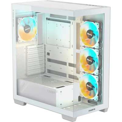 Компьютерный корпус Gigabyte GB-C500PI ST белый без БП ATX 3x120мм 6x140мм 2xUSB 3.0 1xUSB3.1 audio bott PSU