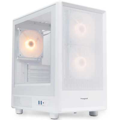 Компьютерный корпус HSPD M310, Mesh Mini-tower, белый, TG, 0.4 SPCC, 3x120мм ARGb mATX, mITX 180/280/160мм 1x2.5", 1x3.5", 4xPCI 2xUSB-A 3.0 452x277x418мм