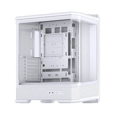Корпус без блока питания Case JONSBO D400, Midi-Tower, TG, no fan, 2xUSB-A 3.0 + 1xUSB-C 3.2, ATX, mATX, mITX White