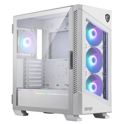 Компьютерный корпус MSI MPG VELOX 100R белый, Global, 2xUSB 3.0, 1xType C, 4x120мм ARGb Fan, ARGb