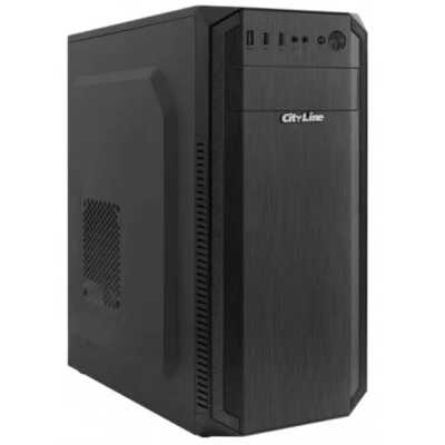 Корпус mATX CityLine SM06BK 500w Black 1xUSB3.0/2xUSB2.0/1x12cm RGB Fan