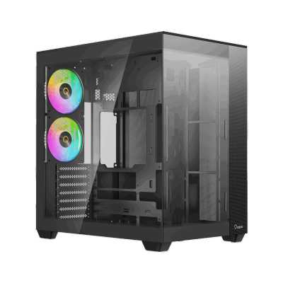 Корпус Ocypus Delta C74 ARGB Black, Midi-Tower, чёрный, 2 x 120 мм