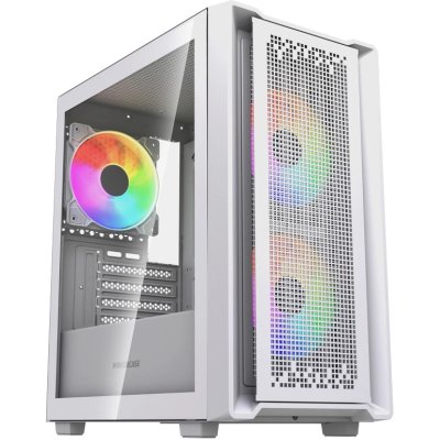 Корпус Mini-Tower PowerCase Mistral SM04 ARGB белый [закаленное стекло, 3 x 120 мм, 0.45 мм, без БП] [CMMSM04W-A3]