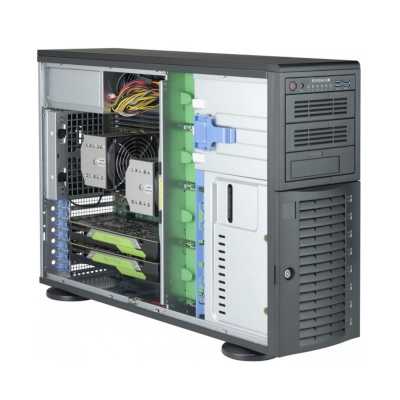 Корпус компьютерный SuperMicro Black 4U Tower SC743AC SQ with SAS3, USB3, 1200W PWS,RoH