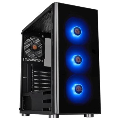 Компьютерный корпус V200 TG RGb CA-1K8-00M1WN-01 Black/Win/SPCC/Tempered Glass*1/120мм RGb Fans*3 + 120мм Standard Fan*1/MB Sync