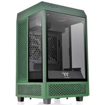 Компьютерный корпус Thermaltake The Tower 100 Racing Green без БП miniITX 1x120мм 3x140мм 2xUSB 3.0 audio bott PSU