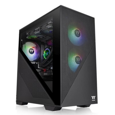 Компьютерный корпус Thermaltake Divider 170 TG ARGb/Black CA-1S4-00S1WN-00/Win/SPCC/Tempered Glass*1/120мм ARGb PWM Fan*2