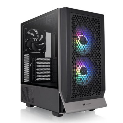Компьютерный корпус Thermaltake Ceres 300 TG ARGB черный без БП ATX 3x140мм 2xUSB 3.0 1xUSB3.1 audio bott PSU