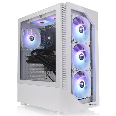 Компьютерный корпус Thermaltake View 170 TG ARGB белый без БП mATX 4x120мм 2x140мм 1x200мм 2xUSB 3.0 audio bott PSU