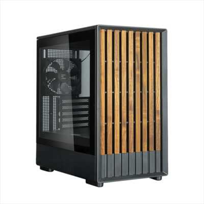 Компьютерный корпус Zalman P10 NAMU, MATX, черный, WINDOW, FRONT COVER WALNUT, 2x3.5", 3x2.5", 1xUSB TYPE-C, 1xUSB3.0, FRONT 2x120мм, REAR 1x120мм ARGb