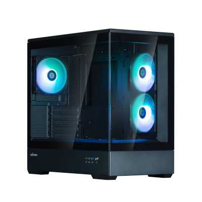 Компьютерный корпус ZALMAN P30 V2, MATX, черный, WINDOW, 2x3.5", 3x2.5", 1xUSB TYPE-C, 1xUSB 3.0, SIDE 2x120мм ARGb, REAR 1x120мм ARGb, VGA support