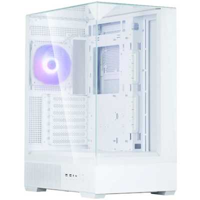 Компьютерный корпус ZALMAN P40 Prism, ATX, белый, WINDOW, 2x3.5", 3x2.5", 1xUSB TYPE-C, 2xUSB 3.0, REAR 1x120мм ARGb