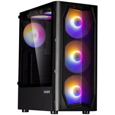 Компьютерный корпус MidiTower Zalman N4 black (ATX,Window, 6xRGb fan, USB 2.0 x2, USB 3.0x1, без БП) (N4 rev.1)