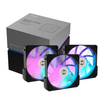 Вентилятор для корпуса Alseye i12B черный, 120 мм, 1800 об/мин, 33.2 дБ, 4 pin