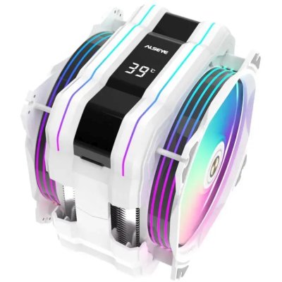 Кулер для процессора Alseye M120D-W-Plus белый, 120 мм, алюминий/медь, 1900 об/мин, 41.2 дБ, 4 pin, 250 Вт, 160 мм
