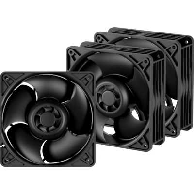 Комплект вентиляторов для корпуса Arctic S12038-4K 3 Pack черный, 120 мм, 4000 об/мин, 4 pin