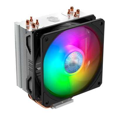 Кулер для процессора Cooler Master Hyper 212 ARGB черный, 120 мм, алюминий/медь, 1800 об/мин, 27 дБ, 4 pin, 150 Вт, 157 мм