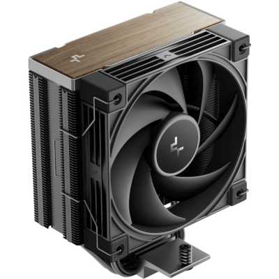 Кулер для процессора DEEPCOOL AK400 G2 LGA1851/1700/1200/115X/AM5/AM4 (12шт/кор, TDP 220W, PWM, Fan 120мм, 4 тепл. Трубки, Wood-grain top cover, черный) RET (R-AK400G2-BKNNMN-GJD)