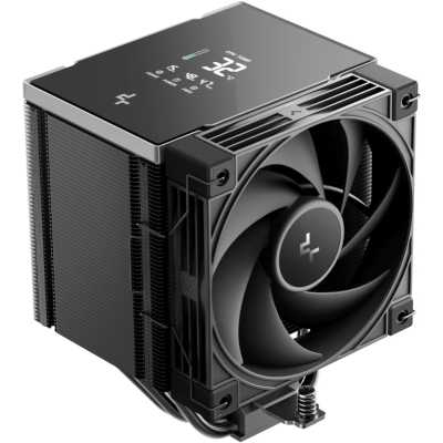 Кулер для процессора DEEPCOOL AK500 G2 LGA1851/1700/1200/115X/AM5/AM4 (9шт/кор, TDP 240W, PWM, Fan 120мм, 5 тепл. трубок, Copper Base, Wood-grain top cover, черный) RET (R-AK500G2-BKNNMN-GJD)