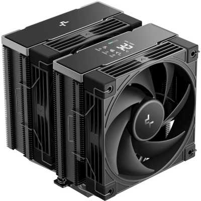 Кулер для процессора DEEPCOOL AK620 G2 LGA1851/1700/1200/115X/AM5/AM4 (8шт/кор, TDP 260W, PWM, DUAL Fan 120мм, 6 тепл. трубок, Copper Base, Wood-grain top cover, черный) RET (R-AK620G2-BKNNMN-GJD)