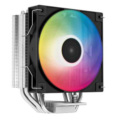 Кулер для процессора DEEPCOOL AG400 BK ARGb черный, 120 мм, алюминий/медь, 2000 об/мин, 31.6 дБ, 4 pin, 220 Вт, 150 мм