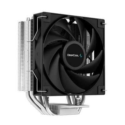Устройство охлаждения(кулер) Deepcool AG400 Soc-AM5/AM4/1200/1700/1851 серебристый/черный 4-pin 18-31.6dB Al+Cu 220W 614gr Ret (R-AG400-BKNNMN-G-1)