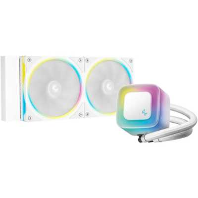 Система водяного охлаждения Deepcool LE240 Pro ARGB Soc-AM5/AM4/1200/1700/1851 белый 4-pin 28.2-36.07dB Al 280W 1347gr Ret (R-LE240PRO-WHAMMC-G-1)
