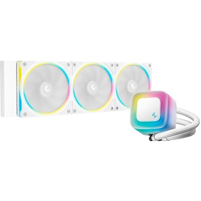 Система водяного охлаждения Deepcool LE360 Pro ARGB Soc-AM5/AM4/1200/1700/1851 белый 4-pin 19-33dB Al 300W 1817gr Ret (R-LE360PRO-WHAMMC-G-1)