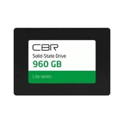 Накопитель SSD CBR SSD-960Gb-2.5-LT22, серия "Lite", 960 Gb, 2.5", SATA III 6 Gbit/s, SM2259XT, 3D TLC NAND, R/W speed up to 550/520 Mb/s, TbW (Tb) 480