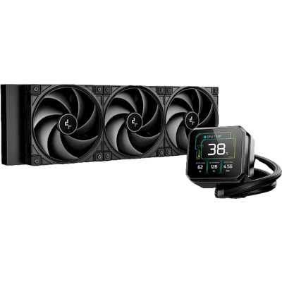 Система водяного охлаждения Deepcool Spartacus 360 ARGB Soc-AM5/AM4/1200/1700/1851 черный 4-pin 32.23dB Al LCD 2073gr Ret (R-SPT360-BKDSMP-G-1)