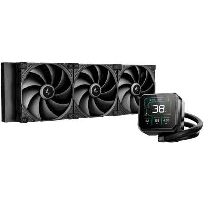 Система водяного охлаждения Deepcool Spartacus 420 ARGB Soc-AM5/AM4/1200/1700/1851 черный 4-pin 32.89dB Al LCD 2647gr Ret (R-SPT420-BKDSMP-G-1)