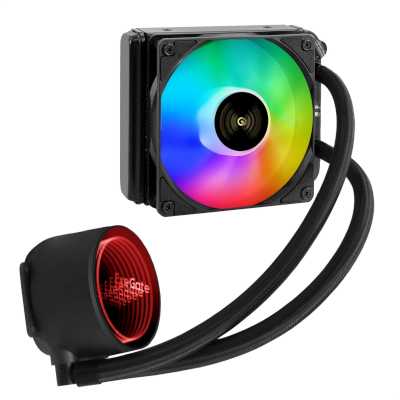 Комплект жидкостного охлаждения ExeGate BlackWater-120V3.PWM.RGb (RGb подсветка, LGA2066/2011/1366/1150/1151/1155/1156/1200/1700/1851/AM4/AM5/FM1/FM2/FM2+/AM2/AM2+/AM3/AM3+, TDP 150W, Fan 120мм 4pin PWM 600-1800RPM Hydro bearing, помпа 3pin 2700RPM, макс.