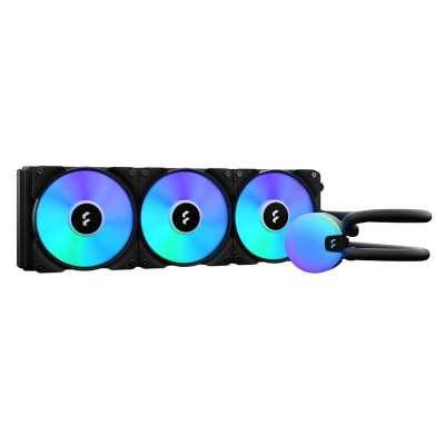 Система жидкостного охлаждения для ПК/Water Cooling System Fractal Design Lumen S36 V2 RGB (200W, 360mm, Black, ARGB/Fans: 3x120mm, 56CFM, 33.2dBA, 2000RPM/Pump height 67mm, 22dBA, 4000RPM, Rad thickness 27mm/S: 1851, 1700, 1200, 115X, 2011, 2066, AM5, AM